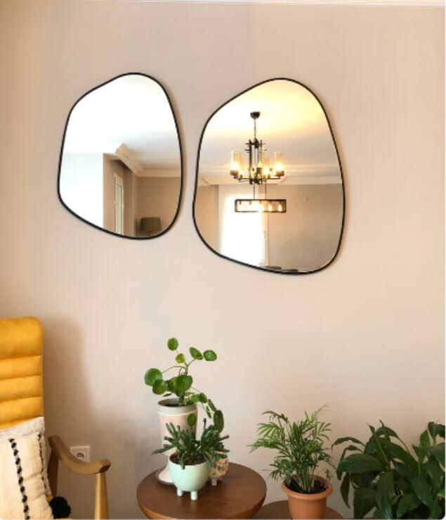 Miroir rétroviseur laiton 1960s